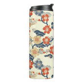 エレガントさくらんぼの花の継ぎ目のないパターン(14) タンブラー (回転左)