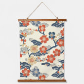 エレガントさくらんぼの花の継ぎ目のないパターン(14) 吊り下げ型タペストリー (正面)