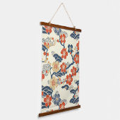 エレガントさくらんぼの花の継ぎ目のないパターン(14) 吊り下げ型タペストリー (傾斜あり)