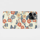 エレガントさくらんぼの花の継ぎ目のないパターン(14) iPhoneケース (裏面横)