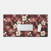 エレガントさくらんぼの花の継ぎ目のないパターン(16) デスクマット (キーボード&マウス)