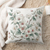 エレガントさくらんぼの花開花 クッション (ブランケット)