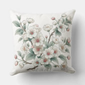 エレガントさくらんぼの花開花 クッション (裏面)