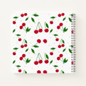 エレガントさくらんぼパターン赤ちゃんシャワーギフトリスト ノートブック (裏面)
