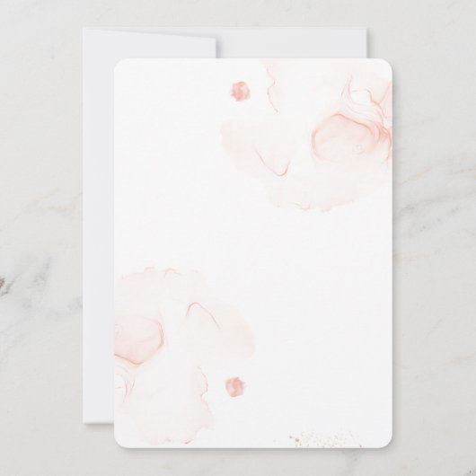 エレガントさくらんぼブルソム水の色結婚の 招待状 (裏面)