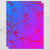 エレガントさくらんぼブロッサムアートスクラップ予約紙 (正面/裏面)