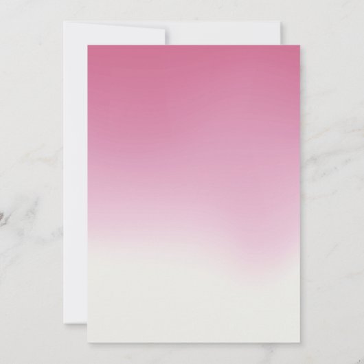 エレガントさくらんぼブロッサムグラデーションフローラ結婚ズ 招待状 (裏面)