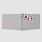 エレガントさくらんぼブロッサムピンクフローラ結婚ズゲスト ゲストブック (全面)