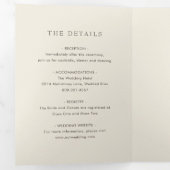 エレガントさくらんぼブロッサムピンクフローラ結婚ズ 三つ折り招待状 (内部最初)