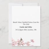 エレガントさくらんぼブロッサム仮想婚約パーティ 招待状 (裏面)