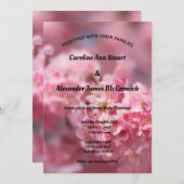 エレガントさくらんぼブロッサム撮影フローラ結婚ズ 招待状 (正面/裏面)