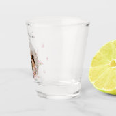 エレガントさくらんぼブロッサム新結婚婚の写真 ショットグラス (右)