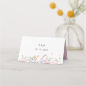 エレガントさくらんぼブロッサム桜結婚ズ プレイスカード (裏面)