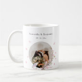 エレガントさくらんぼブロッサム結婚写真 コーヒーマグカップ (左)