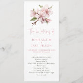 エレガントさくらんぼミニマルの結婚開花式 プログラム (正面)