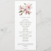 エレガントさくらんぼミニマルの結婚開花式 プログラム (裏面)