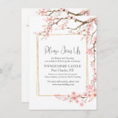 エレガントさくらんぼ結婚の エンクロージャーカード (正面/裏面)