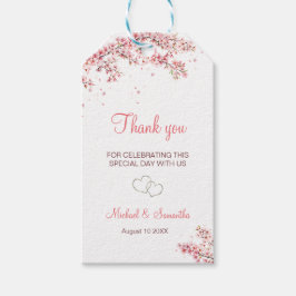 エレガントさくらんぼ結婚の ギフトタグ
