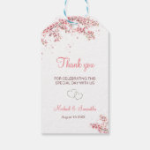 エレガントさくらんぼ結婚の ギフトタグ (裏面)
