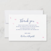 エレガントさくらんぼ結婚の サンキューカード (裏面)