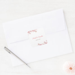 エレガントさくらんぼ結婚の スクエアシール