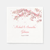 エレガントさくらんぼ結婚の スタンダードカクテルナプキン (正面)