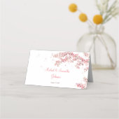 エレガントさくらんぼ結婚の プレイスカード (正面)