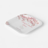 エレガントさくらんぼ結婚の ペーパープレート (傾斜あり)