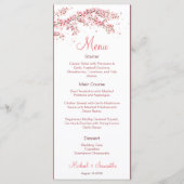 エレガントさくらんぼ結婚の メニュー (正面)