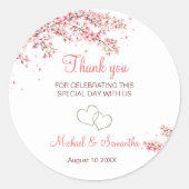 エレガントさくらんぼ結婚の ラウンドシール (正面)