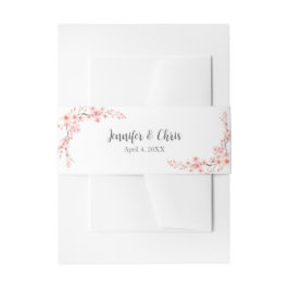 エレガントさくらんぼ結婚の 招待状ベリーバンド