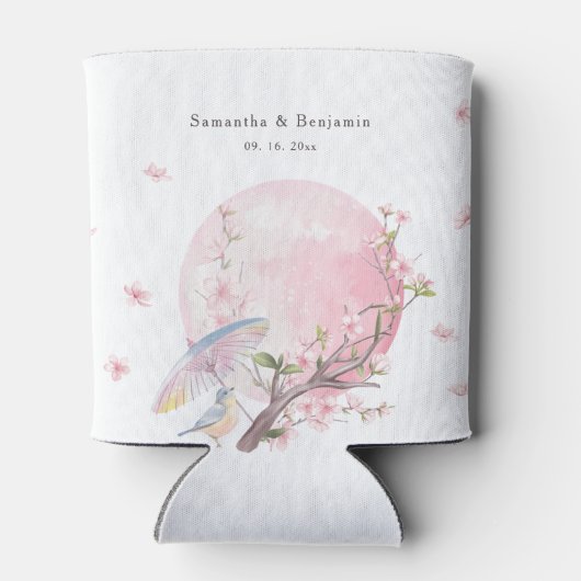 エレガントさくらんぼ結婚の 缶クーラー (裏面)