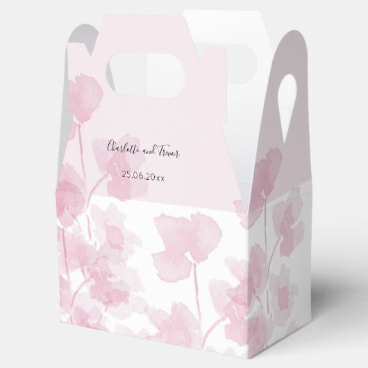 エレガントさくらんぼ花の水の色の手絵を描 フェイバーボックス (オープン)