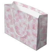 エレガントさくらんぼ花の水の色の手絵を描 ラージペーパーバッグ (裏面アングル)