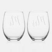 エレガントさん ステムなしワイングラス (裏面)