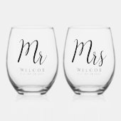 エレガントさん ステムなしワイングラス (正面)