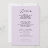 エレガントすべて一つのスクリプモダントで結婚管理 招待状 (裏面)