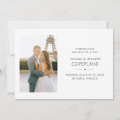 エレガントたった今結婚しましたの写結婚真 案内状