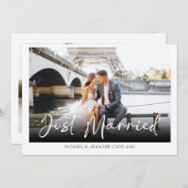 エレガントたった今結婚しましたの写結婚真 案内状