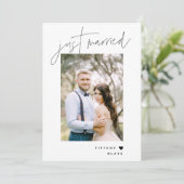 エレガントたった今結婚しましたウェディング受付パーティー写真 招待状 (スタンド正面)