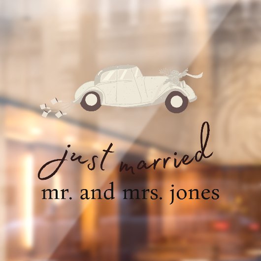 エレガントたった今結婚しましたゲタウェイカー ウィンドウサイン (シート2)