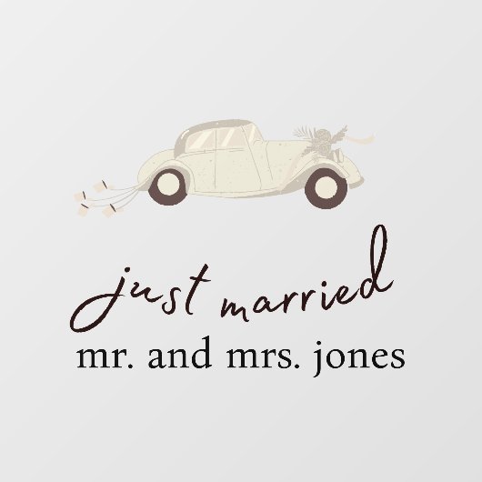 エレガントたった今結婚しましたゲタウェイカー ウィンドウサイン (シート)