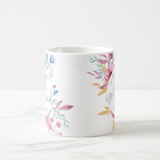 エレガントたった今結婚しました結婚 |マグ コーヒーマグカップ (中央)