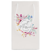 エレガントたった今結婚しました結婚 |抱き枕 スモールペーパーバッグ (裏面)