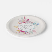 エレガントたった今結婚しました結婚 |紙プレート ペーパープレート (アングル)