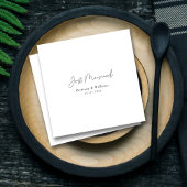 'エレガントたった今結婚しました'結婚s - パーソナライズされた スタンダードカクテルナプキン