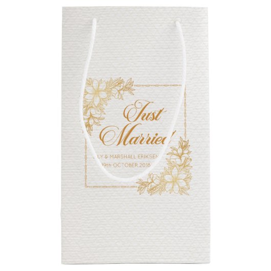 エレガントたった今結婚しました|抱き枕 スモールペーパーバッグ (裏面)