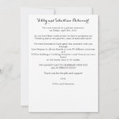 エレガントたった今結婚しました 招待状 (裏面)