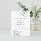 エレガントつる植物日付カードの保存 案内ポストカード (スタンド正面)