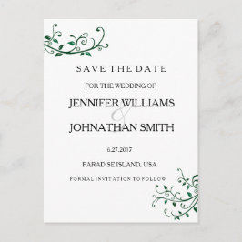 エレガントつる植物日付カードの保存 案内ポストカード